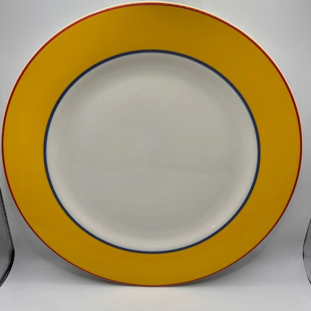 Spode Kit Kemp Calypso Yellow Round Charger Plate 13